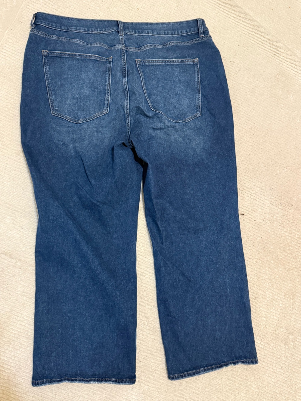 Warp + Weft Women's Straight Leg Jeans in Medium Blue - Picture 7 of 7